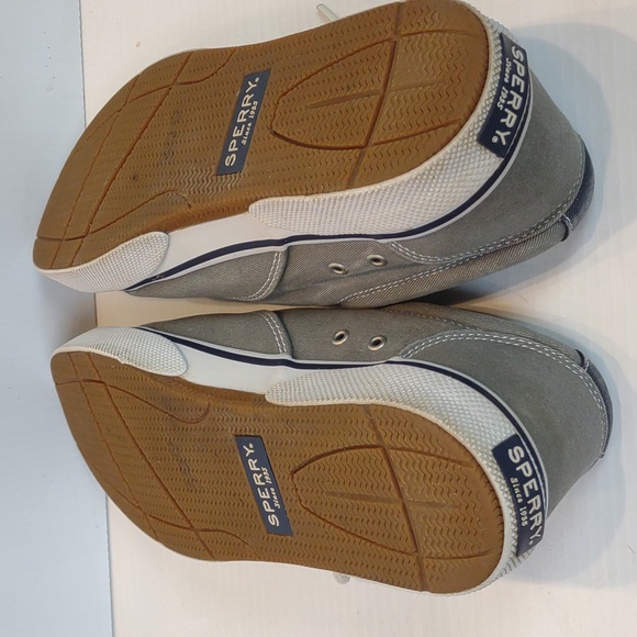 Sperry Topsider Men's Grey Halyard CVO Lace Up Saltwashed Sneaker - Picture 8 of 13